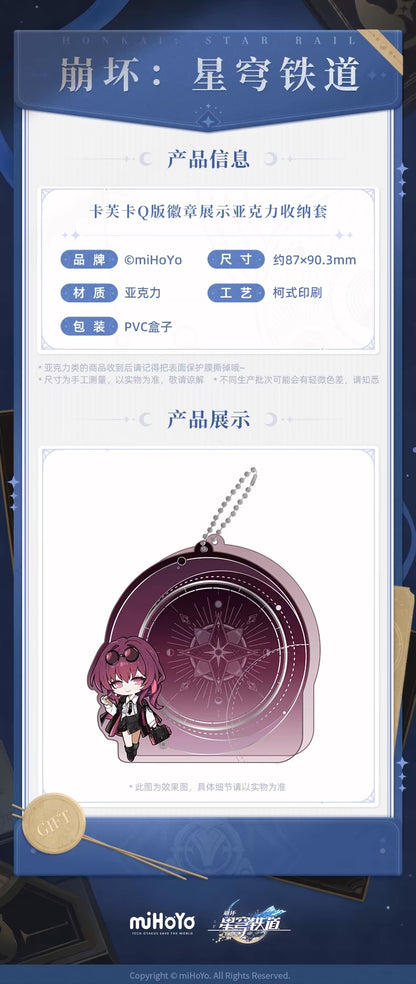 Honkai Star Rail Acheron and Kafka Acrylic Badge Holder