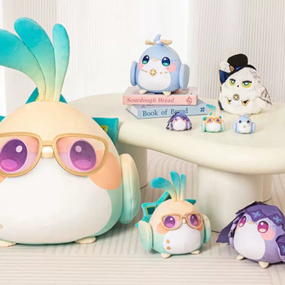 Star Rail Origami Bird Plush and Keychain Aventurine, Robin and Black Swan Owlbert Parlor Series from Mihoyo